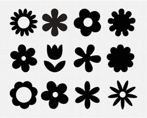 Retro Flower Bundle Digital Download SVG PNG Design File - Etsy