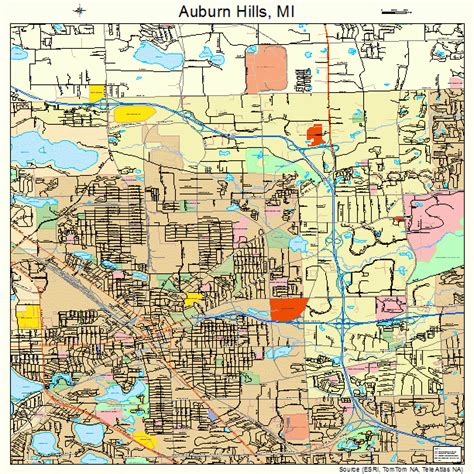 Auburn Hills Michigan Street Map 2604105