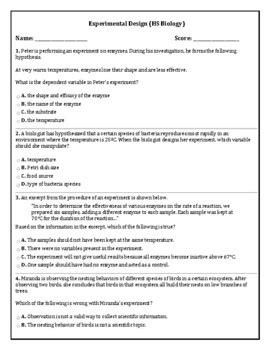 Experimental Design (Biology) by Mai D | TPT