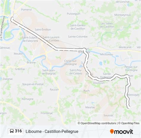 316 Route: Schedules, Stops & Maps - Libourne - Castillon-Pellegrue ...