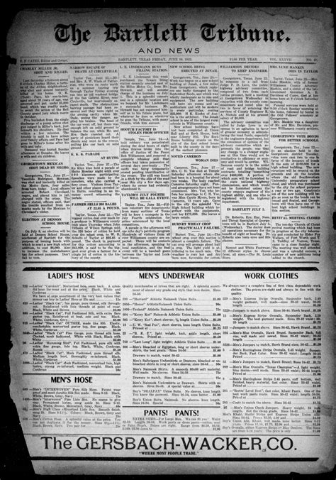 The Bartlett Tribune and News (Bartlett, Tex.), Vol. 37, No. 48, Ed. 1 ...