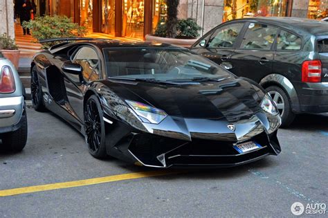 Black On Black Lamborghini Aventador SV Is a Fashion Icon in Milan ...