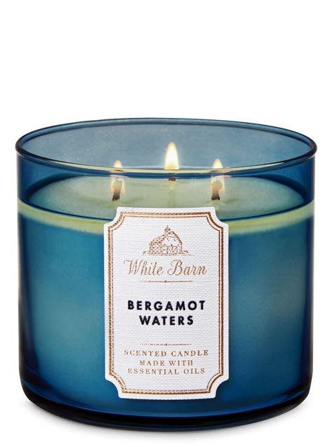 Bath and body works 3 wick candle- bergamot waters