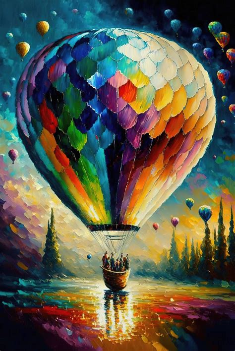 Hot Air Balloon Art Painting