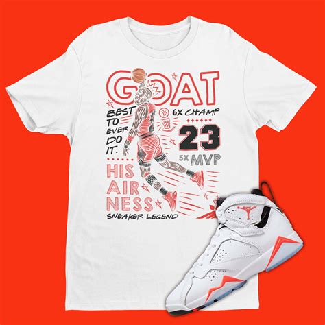 Air Jordan 7 White Infrared Matching Shirt And Jordan Outfits | SNKADX