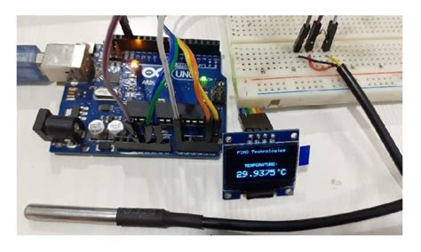 Temperature Meter using DS18B20 OLED Display & Arduino