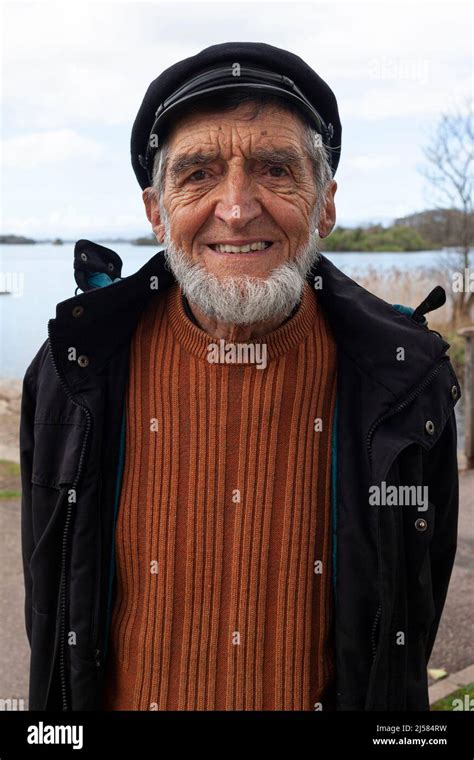 Senior French man with chin strap beard Stock Photo - Alamy