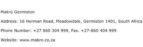 Makro Germiston Address, Contact Number of Makro Germiston