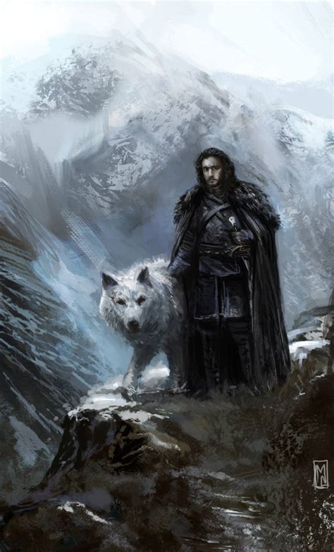 Jon Snow and Ghost by Mitchellnolte on DeviantArt