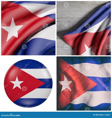 Cuba flag waving stock photo. Image of emblem, cuban - 98976656