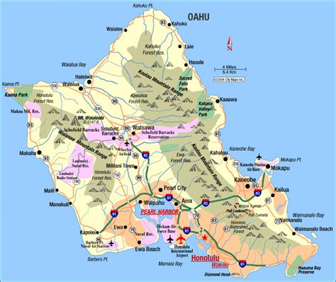 Oahu Map Pictures | Map of Hawaii Cities and Islands