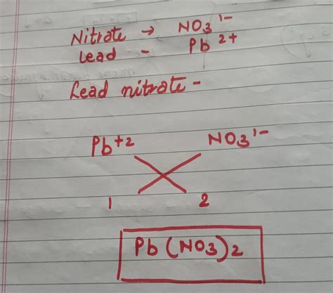 Atomic formula of lead nitrate - Brainly.in