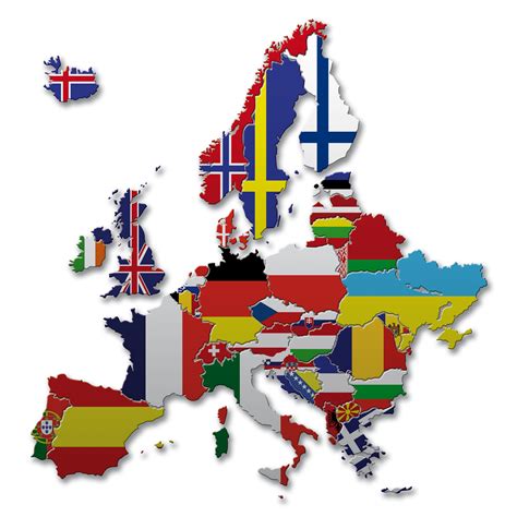 Flags Of Europe Map