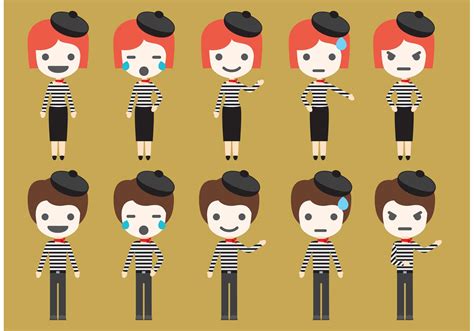 Mime Vector Characters - Download Free Vector Art, Stock Graphics & Images