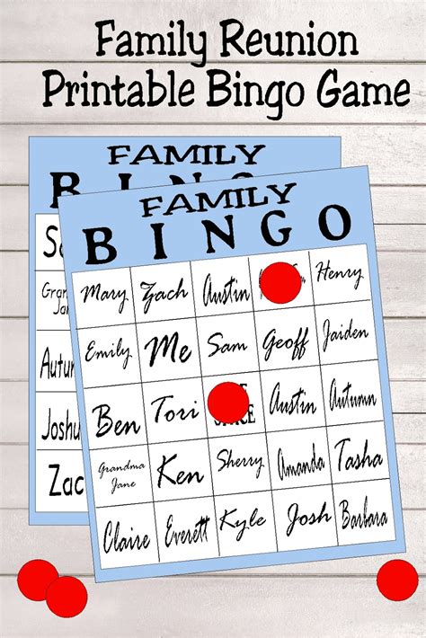 Family Reunion Printable Games