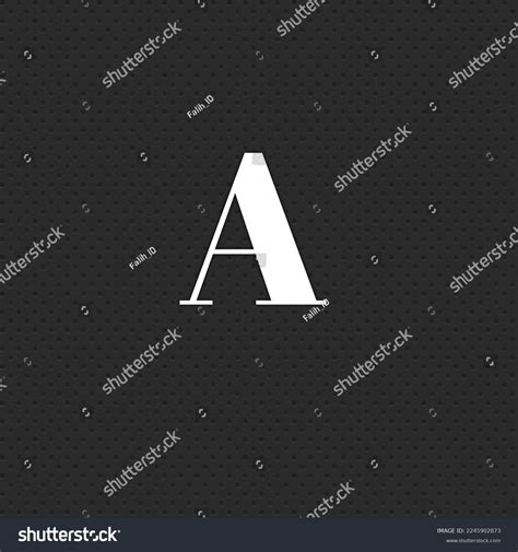 Alphabet Aesthetic White Color Elegant Black Stock Illustration ...