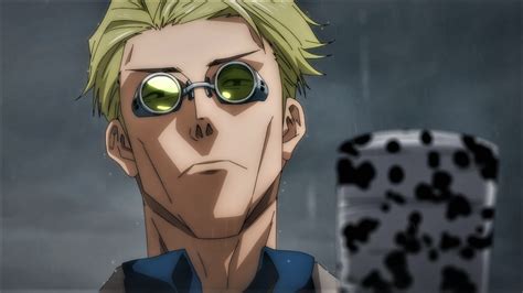 blonde, looking at viewer, Jujutsu Kaisen, Kento Nanami, glasses, rain ...