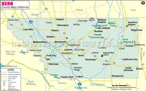 Kern County Map | Kern county, County map, Kern county california