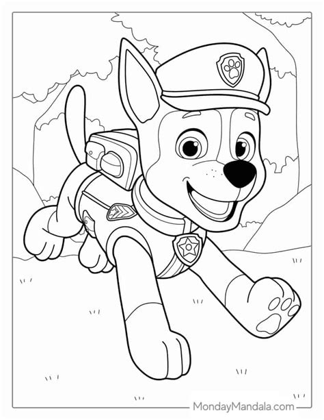 Paw Patrol Chase Coloring Pages