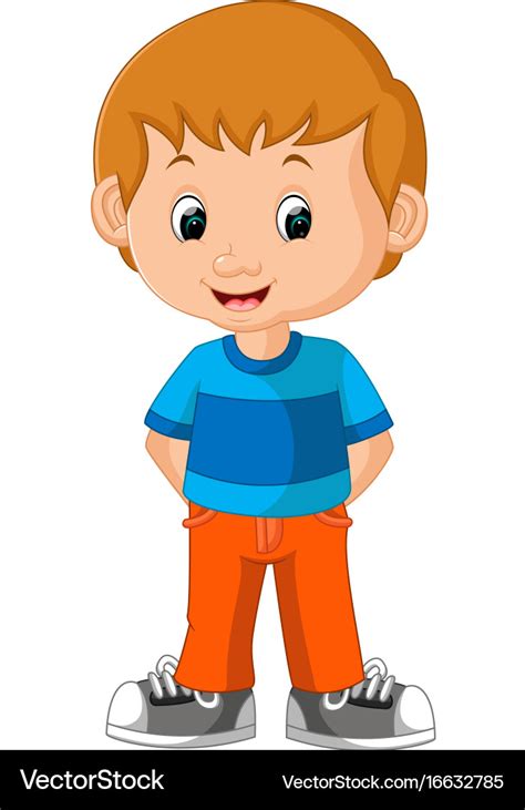 Cute boy cartoon Royalty Free Vector Image - VectorStock