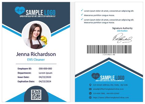 Free 12+ Hospital ID Card Templates & Formats for MS Word