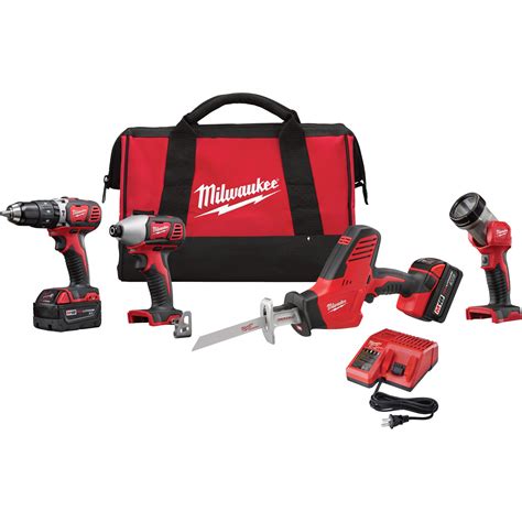 FREE SHIPPING — Milwaukee M18 Li-Ion Cordless Power Tool Set — 4-Tool ...