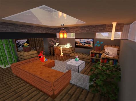 Cozy living room : DetailCraft | Minecraft cottage, Minecraft interior ...