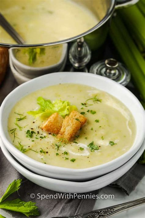 Creamy Celery Soup (Freezer-Friendly!) - Spend With Pennies