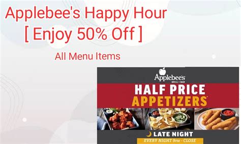 Applebee's Happy Hour Times 2023 [ Enjoy 50% Off Menu Items] - USA ...