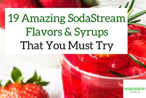 19 Best SodaStream Flavors & Syrups & Where To Buy 2022 - Home Healthy Soda