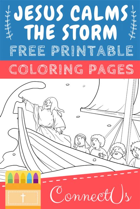 Sunday School Jesus Calms The Storm Coloring Page - Free Printable ...