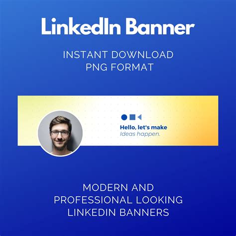 LinkedIn Banner template for your personal profile INSTANT | Etsy