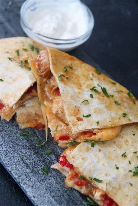 Easy Cheesy Chicken Quesadillas - Cooked by Julie