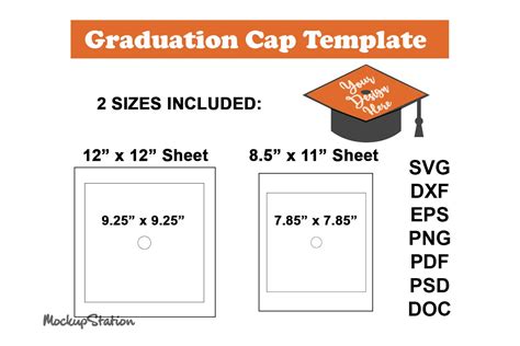 Graduation Cap Template, Blank Graduation Cap, Graduation Cap Svg ...