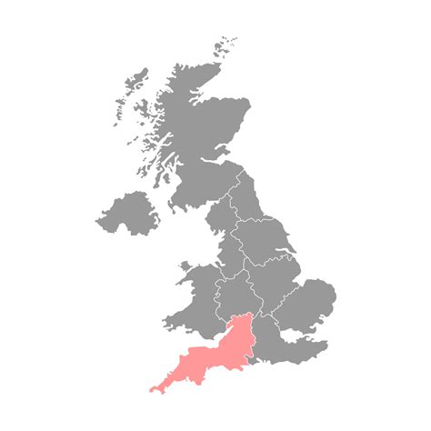 South West England, UK region map. Vector illustration. 20646737 Vector ...