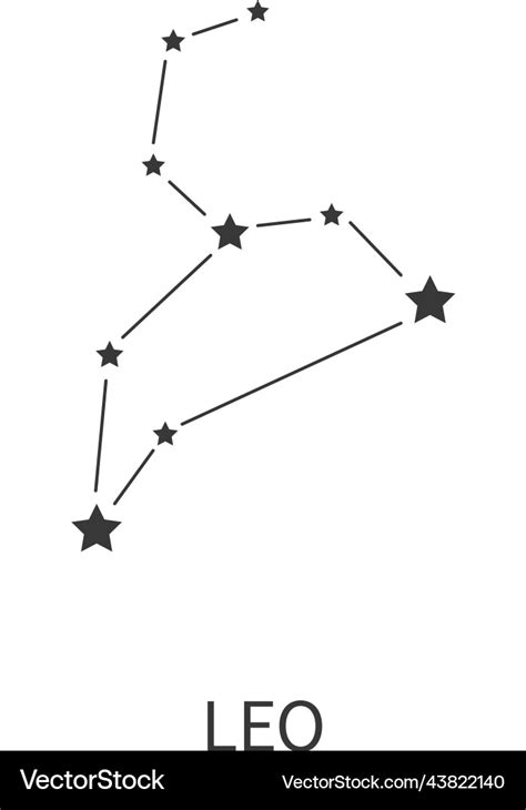 Zodiac sign leo constellation astrological Vector Image