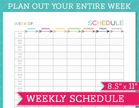 Weekly Schedule Template Printable Printable Schedule Template 83080 ...