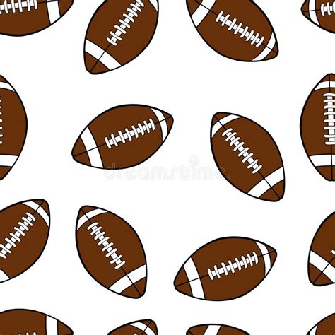 Seamless Football Background Isolated on White Stock Vector ...