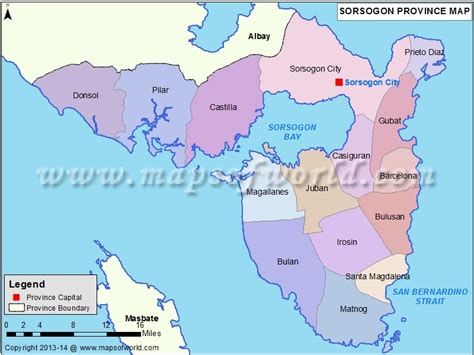 Sorsogon Map | Map of Sorsogon Province, Philippines