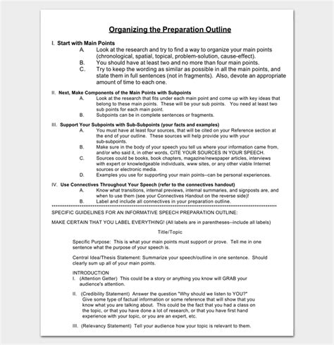 Presentation Outline Template - 19+ Formats for PPT, Word & PDF