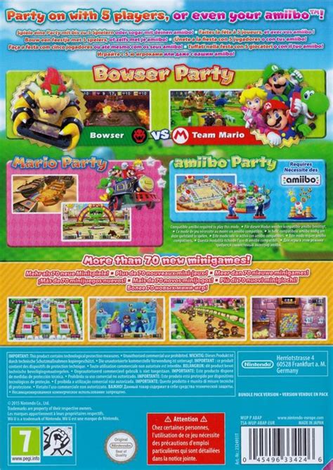 Mario Party 10 (Mario Amiibo Bundle) (2015) Wii U box cover art - MobyGames