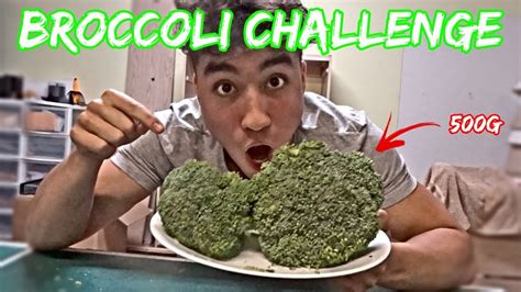 Broccoli Challenge l 500g de Broccoli Cru - YouTube