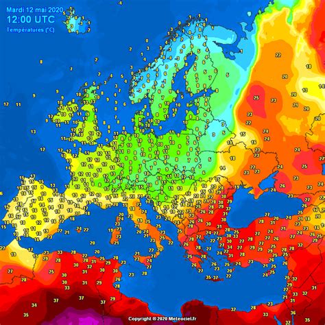 Temperature in Europe at noon today : r/europe