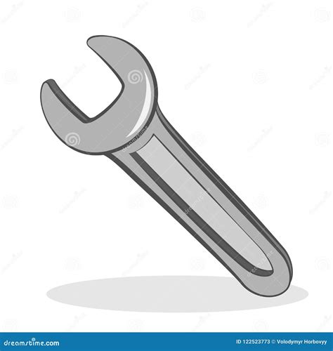 Wrench in cartoon style stock vector. Illustration of design - 122523773