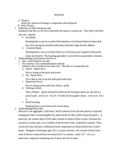 Understanding Molecular Geometry and Intermolecular Forces through the ...