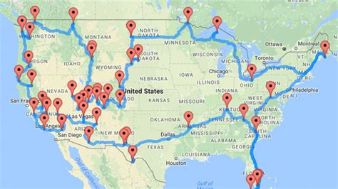 Printable Road Trip Maps