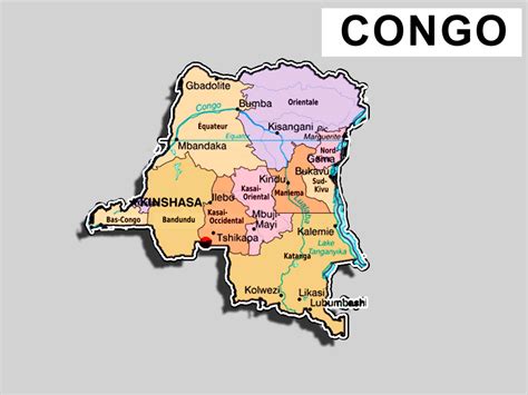 Congo political map