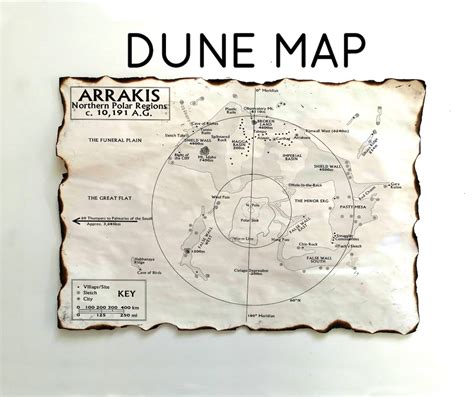 DUNE Map, Arrakis Map of Northern Polar Regions - Etsy Australia