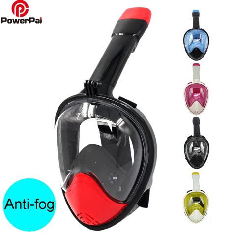 Underwater Breathing Snorkel Diving Mask Set Anti fog Full Face ...