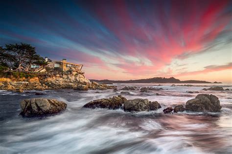 Carmel Sunset with Sea Burst House - Carmel, CA | Saturday e… | Flickr